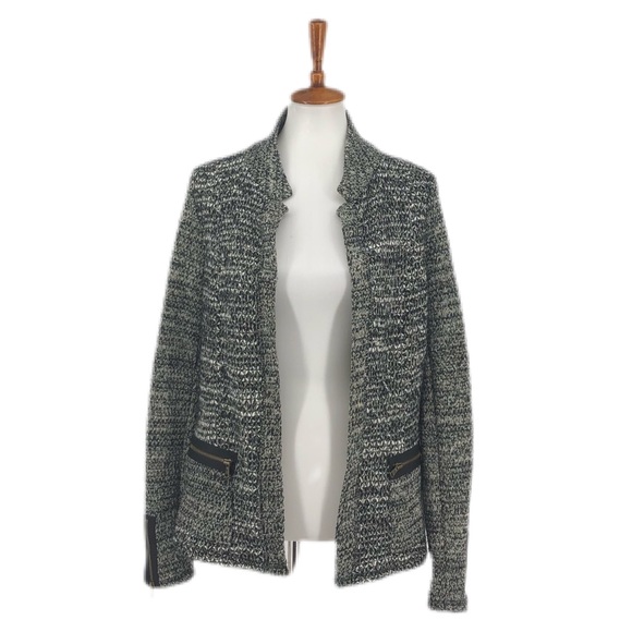 Cartonnier Sweaters - Cartonnier Anthropologie Black Marled Open Cardigan